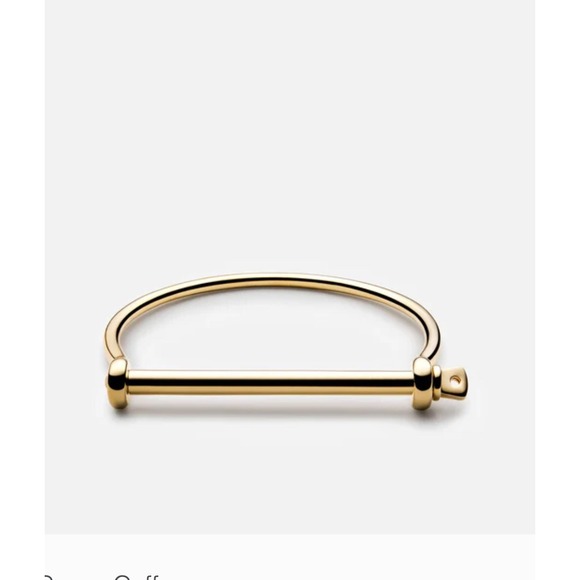 Miansai Screw Cuff Bracelet Gold Tone Bangle Minimalist Jewelry Women‎ - Picture 2 of 9